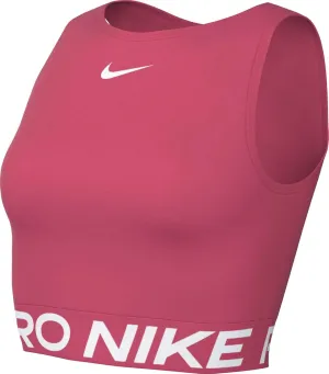 Nike Pro Women's Dri-FIT Cropped Training Tank Top, Pink/White