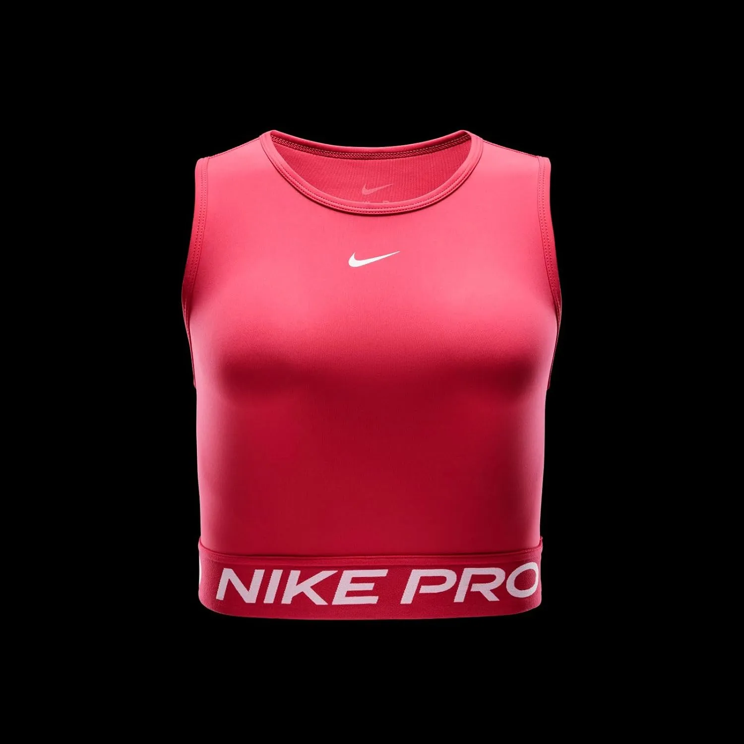 Nike Pro Women's Dri-FIT Cropped Training Tank Top, Pink/White