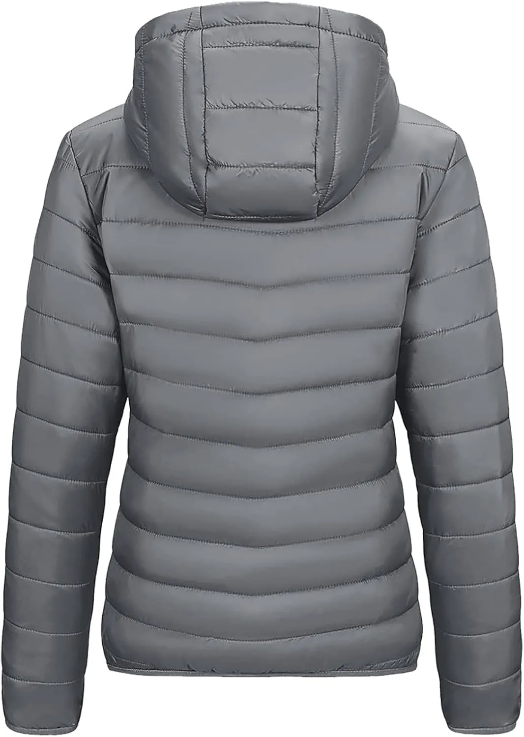 Packable Puffer Jacket for Women Lightweight Down Coat Full-Zip Quilted Jackets Water-Resistant Warm Outwear