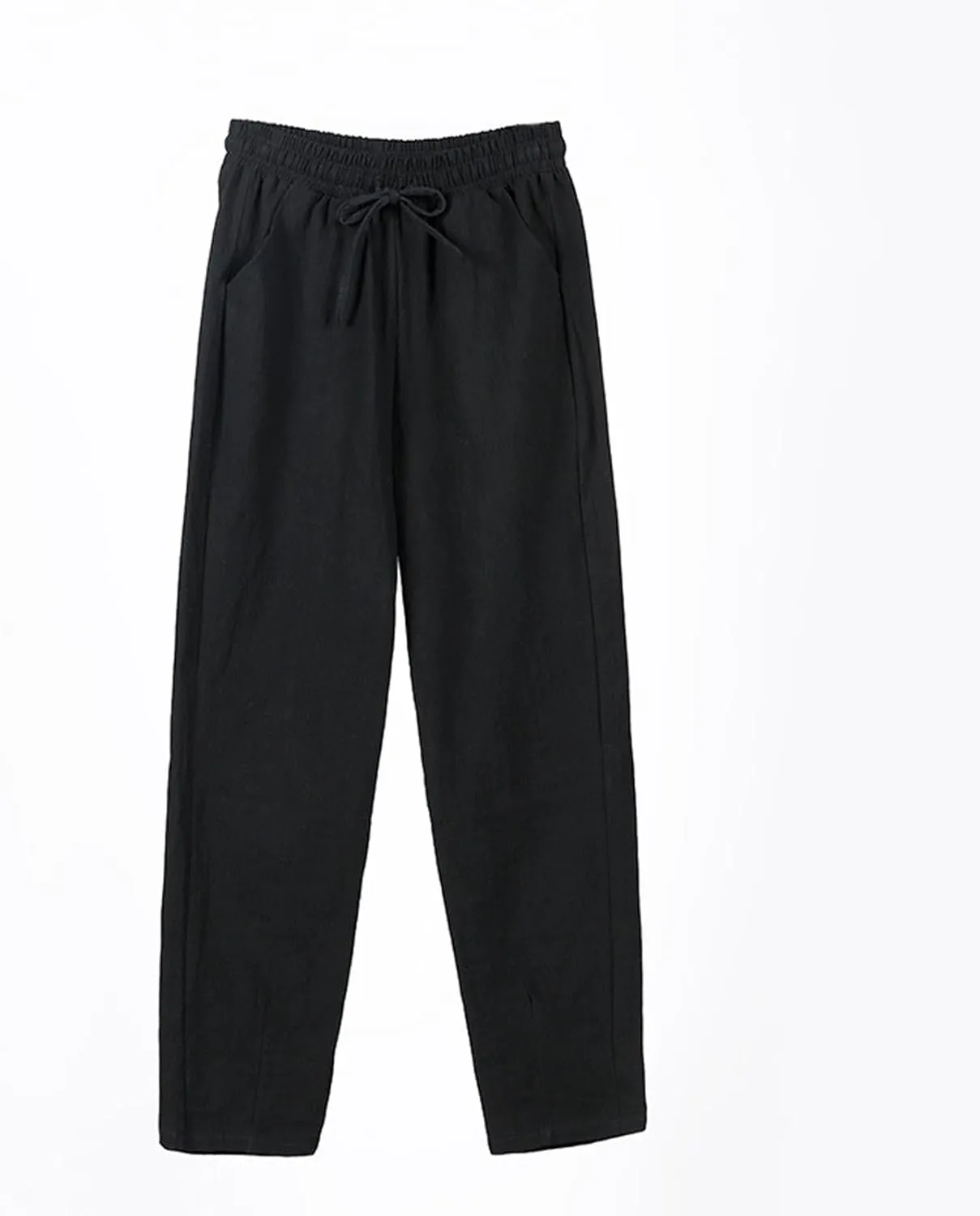Pants Women Cotton Linen,Sweatpants Dressy Casual, Wide Leg High Waisted Cargo Petite Trousers with Pockets