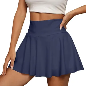 Pleated Tennis Skirts for Women High Waisted Golf Skorts Tummy Control Skirts with Shorts Pockets Lightweight