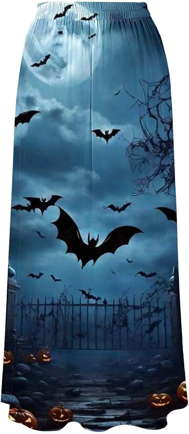 Plus Size Fairy Skirt - High Waist Maxi Skirt With Pockets - Perfect for Halloween Parties & Beach Events