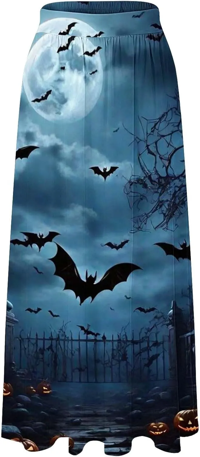 Plus Size Fairy Skirt - High Waist Maxi Skirt With Pockets - Perfect for Halloween Parties & Beach Events