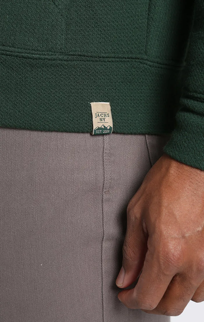Recycled Jacquard Sherpa Lined Full Zip Hoodie