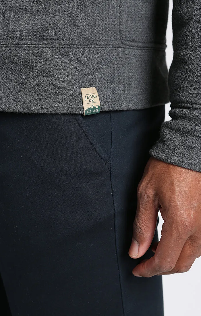 Recycled Jacquard Sherpa Lined Full Zip Hoodie