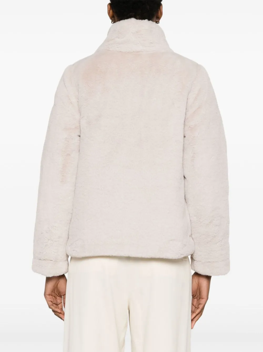 reversible faux-fur down jacket