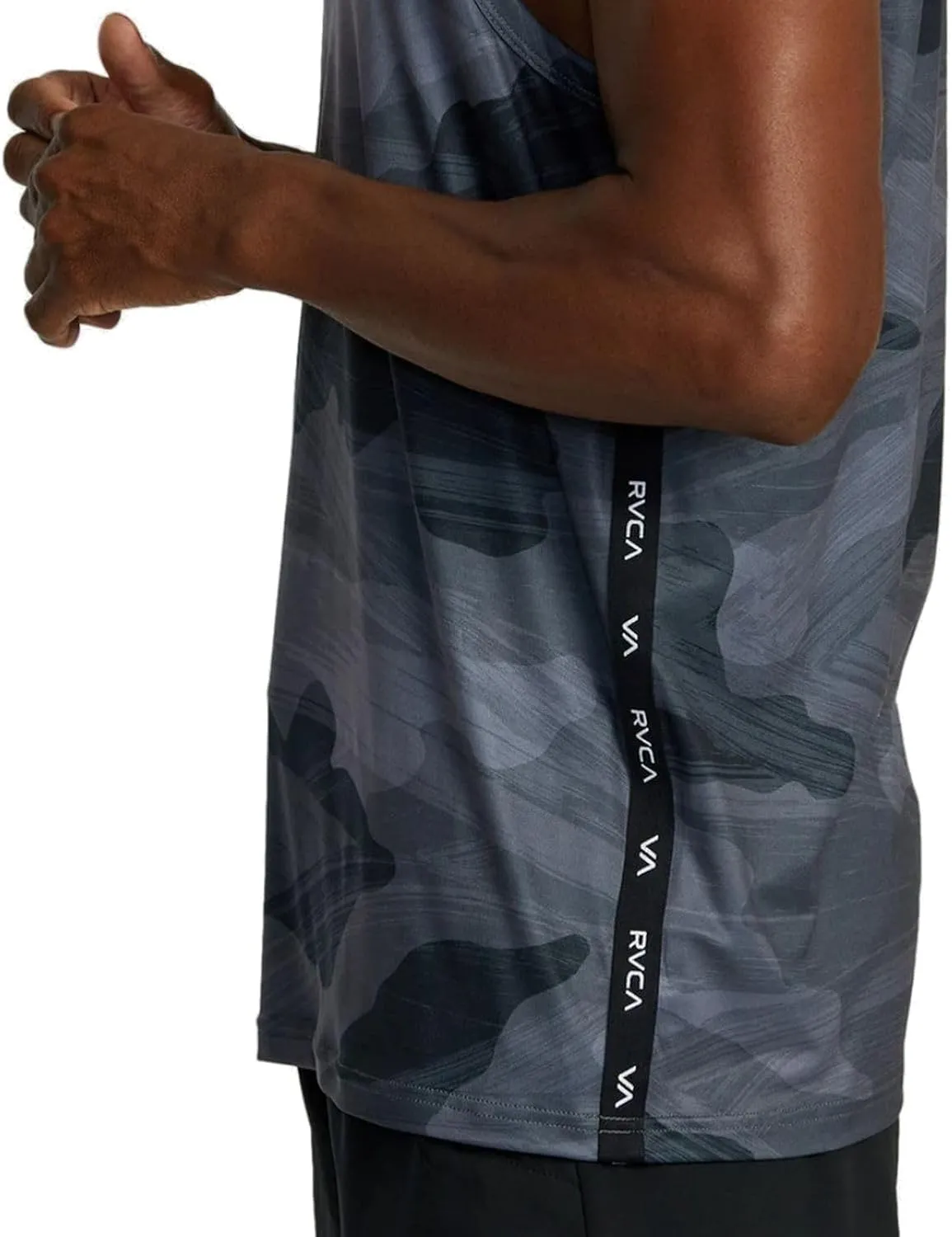 RVCA Men's Sport 4-Way Stretch Vent Banded Performance Tank Top