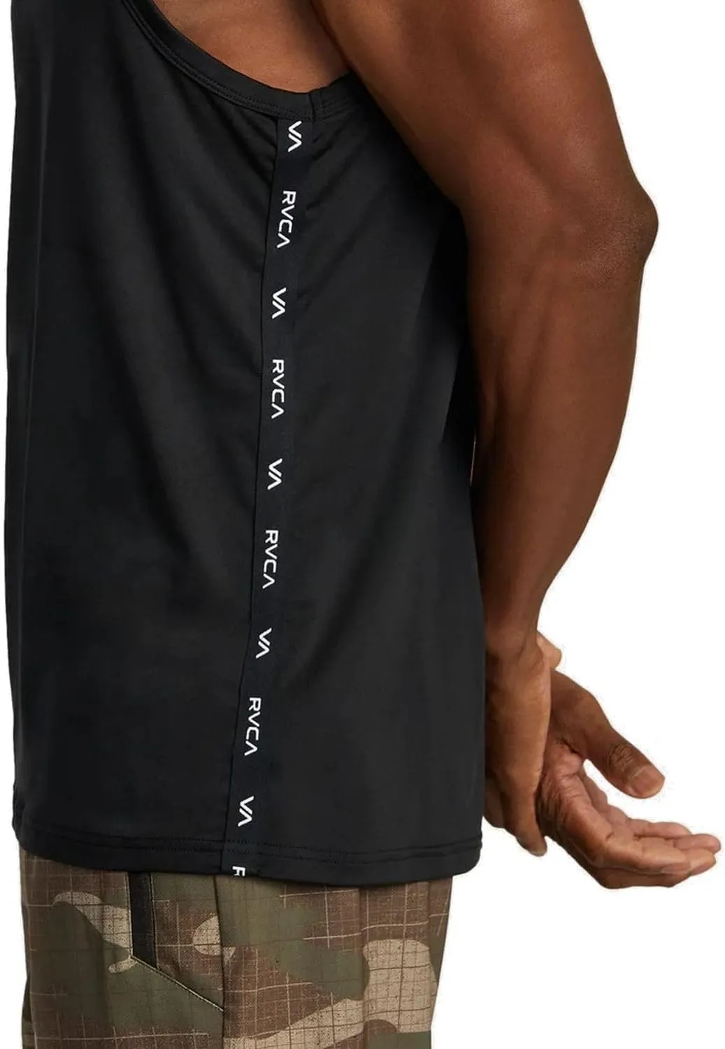 RVCA Men's Sport 4-Way Stretch Vent Banded Performance Tank Top
