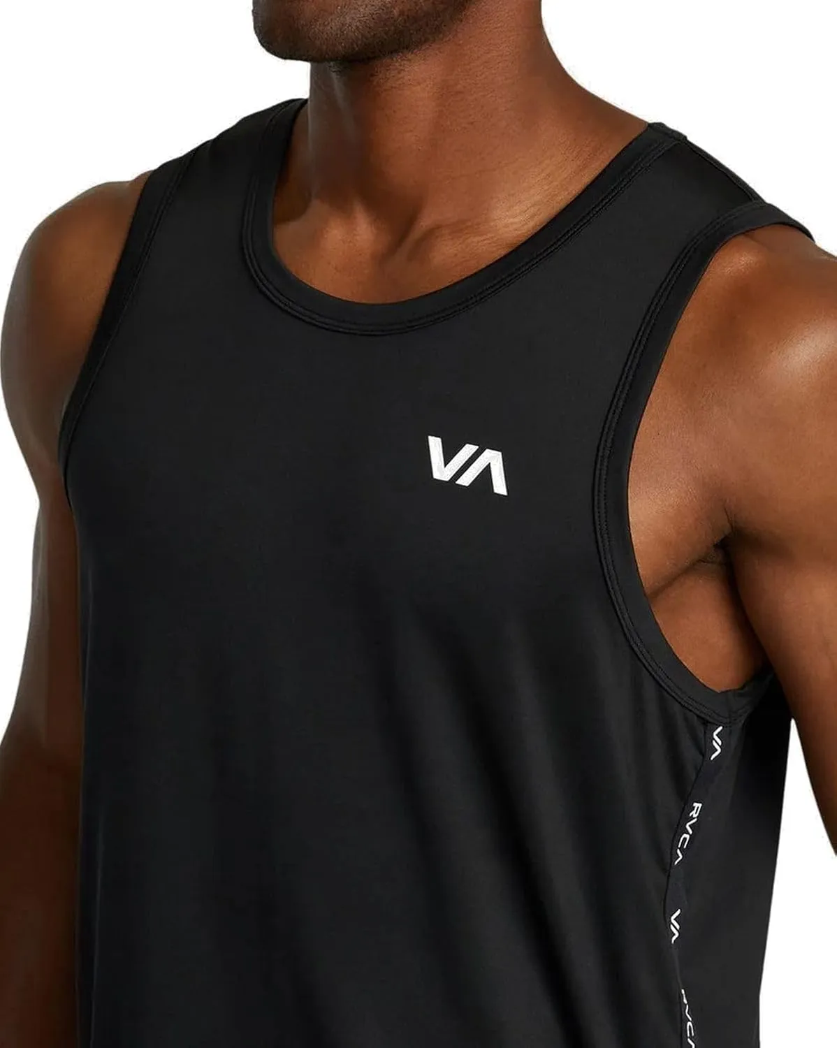 RVCA Men's Sport 4-Way Stretch Vent Banded Performance Tank Top