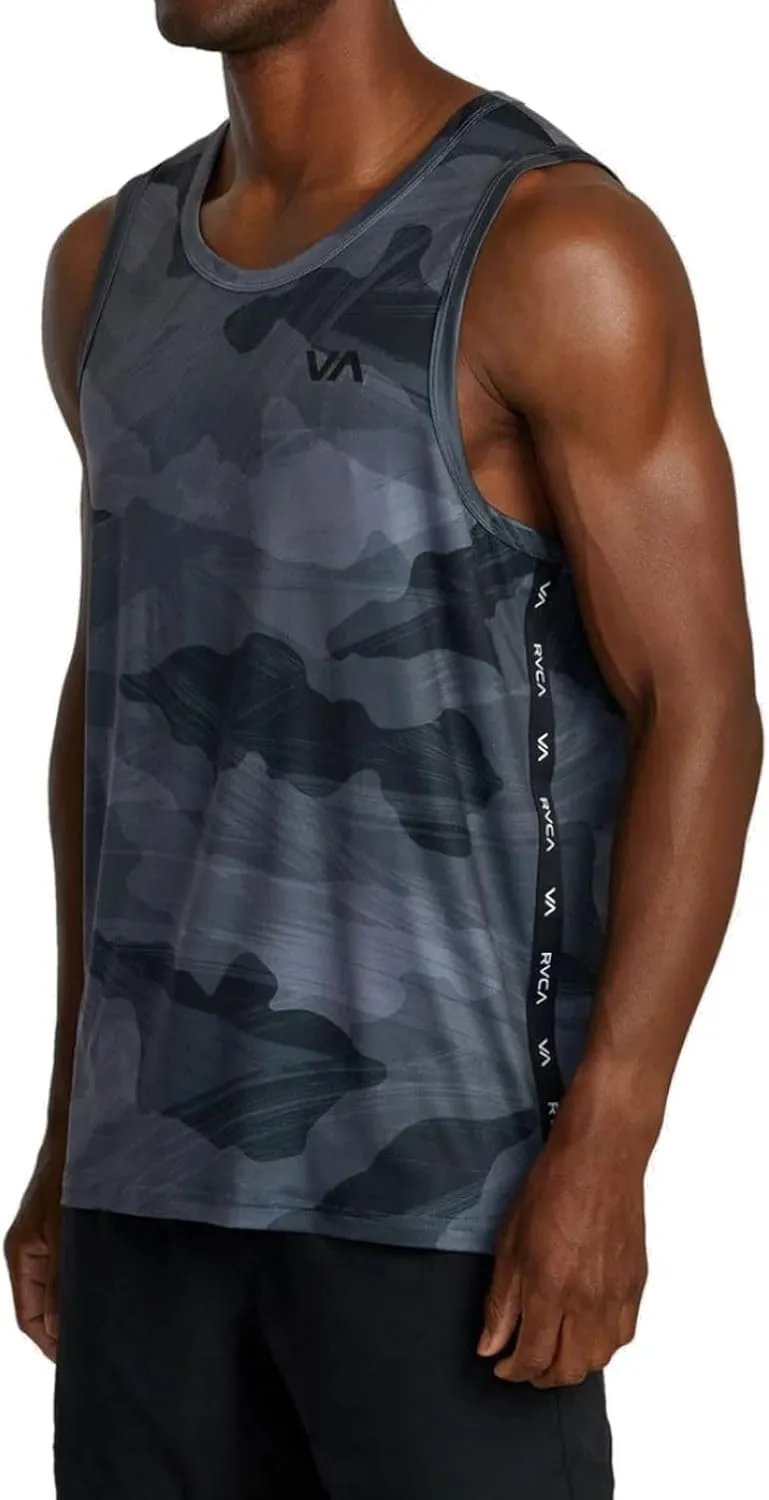 RVCA Men's Sport 4-Way Stretch Vent Banded Performance Tank Top