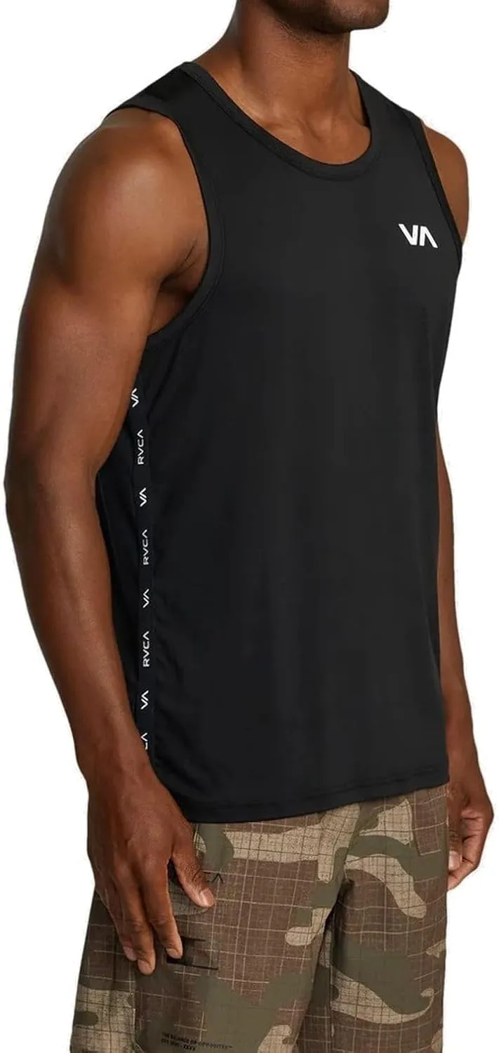 RVCA Men's Sport 4-Way Stretch Vent Banded Performance Tank Top