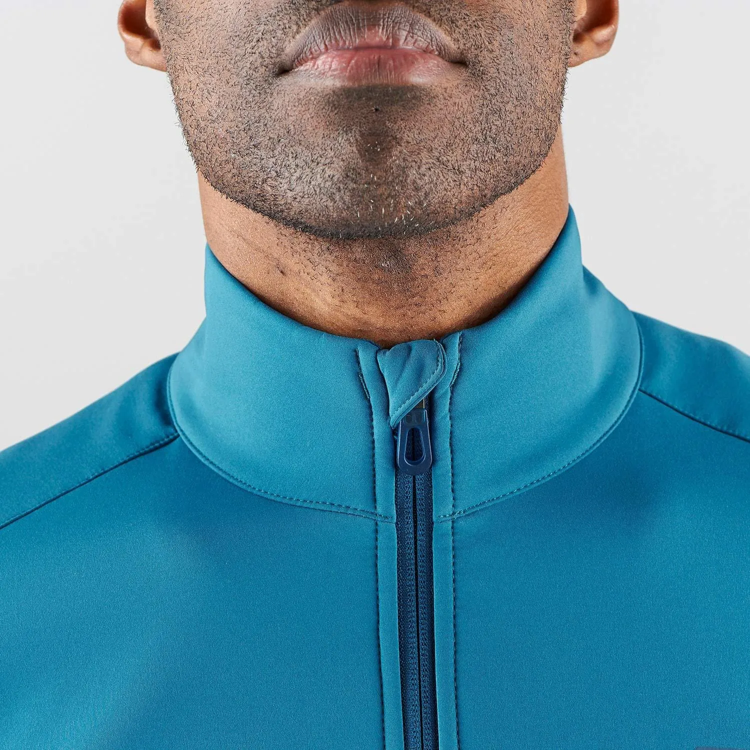 Salomon Agile Softshell XC Ski Jacket Mens Sz M Lyons Blue/Poseidon