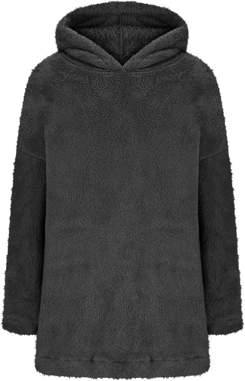 Sherpa Hoodie Dress for Women Cute Fuzzy Long Sleeve Sweatshirt Dress Casual Mini Sweater Dress Soft Loungewear