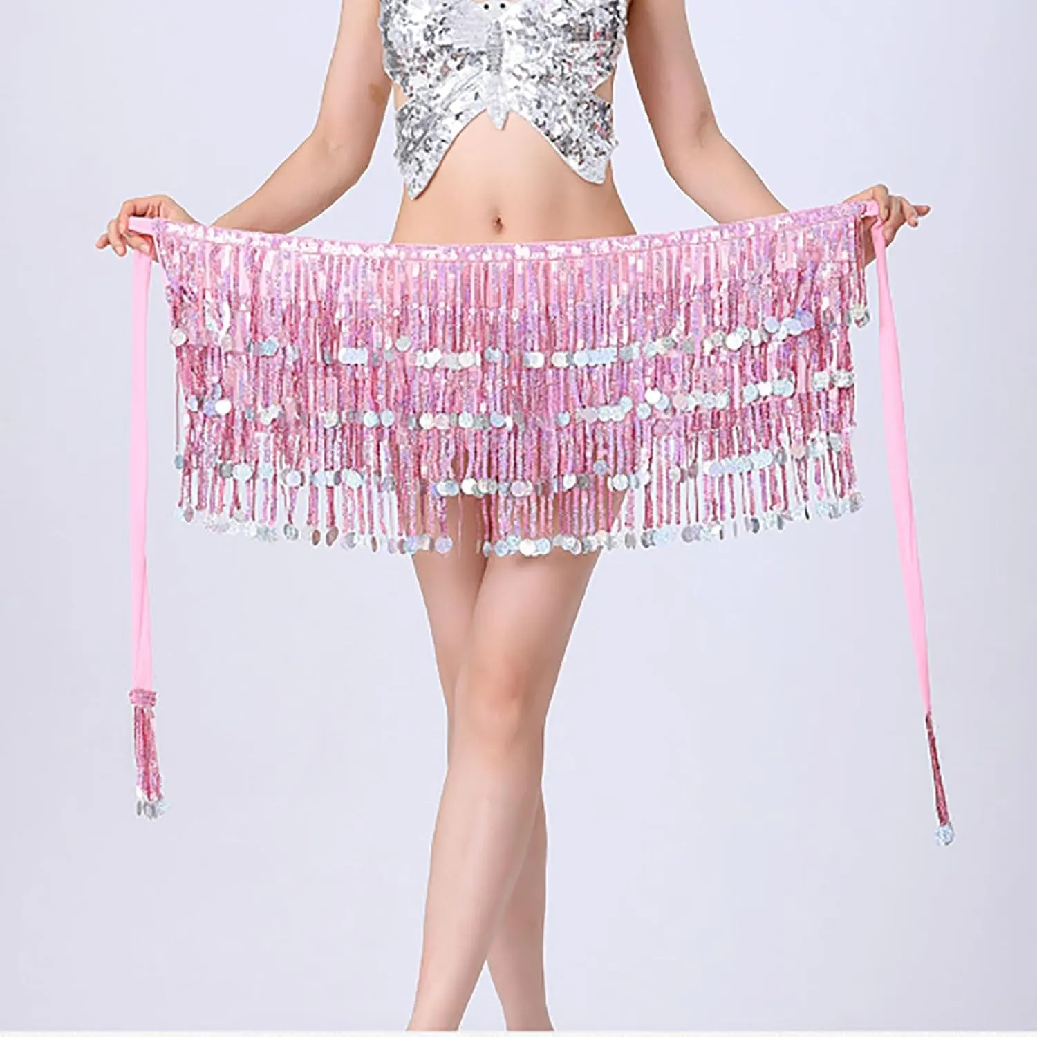Short Skirt for Women Sexy Fashion Drawstring Sequin Skirts Fashion Fringe High Waisted Skirt Sports Party Skirt