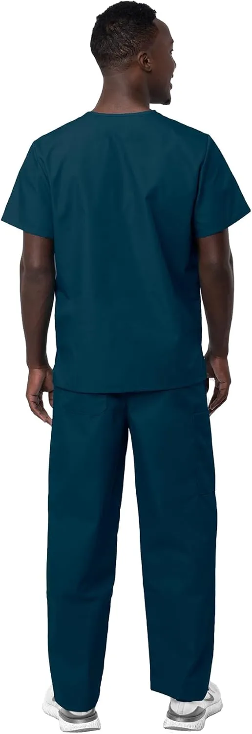 Sivvan Unisex Scrubs - Classic V-Neck Top & Drawstring Pants Scrub Set