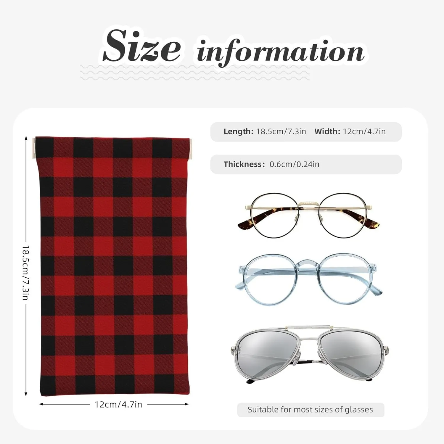 Squeeze Top Sunglass Case Soft Leather Eyeglass Case Portable Sunglasses Pouch