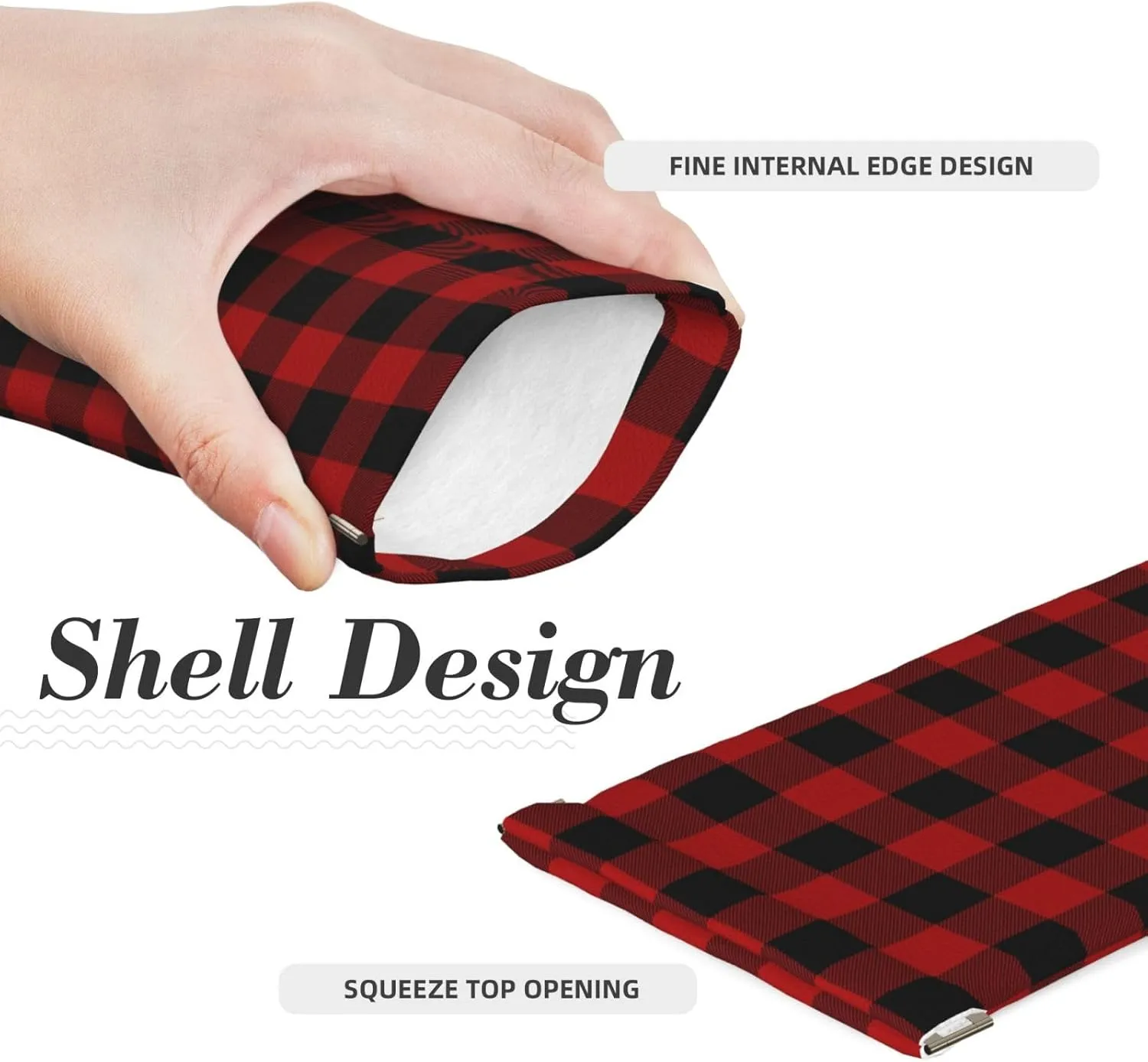 Squeeze Top Sunglass Case Soft Leather Eyeglass Case Portable Sunglasses Pouch