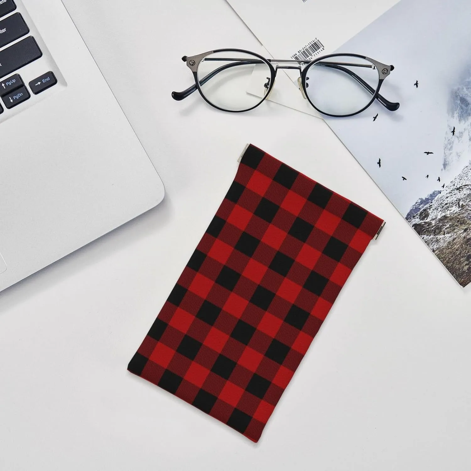 Squeeze Top Sunglass Case Soft Leather Eyeglass Case Portable Sunglasses Pouch