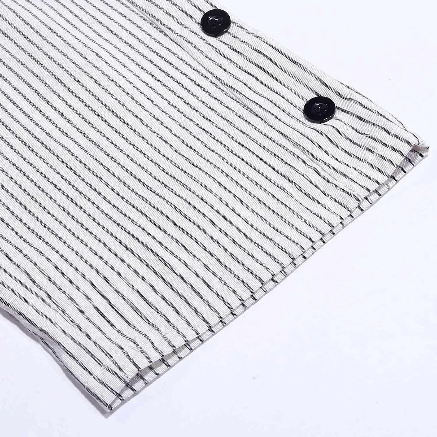 Striped Linen Pants Women 2025 Summer Casual Elastic Waist Pants Wide Leg Drawstring Trousers with Pockets