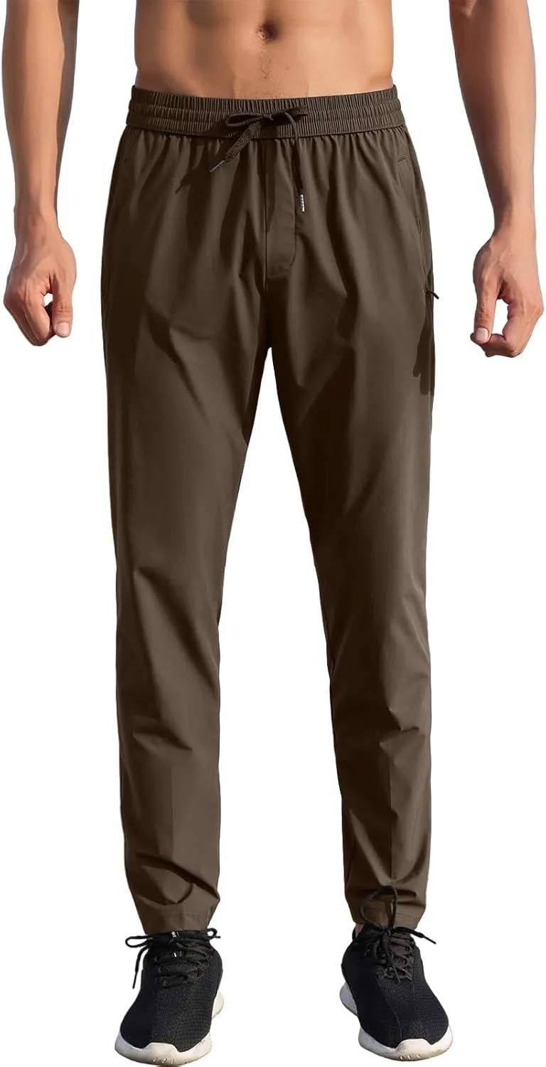 Sweatpants for Men Sport Tapered Cargo Mens Renissance Elastic Waist Coloured Split Flex Baggy Joggers Men Black,Dark