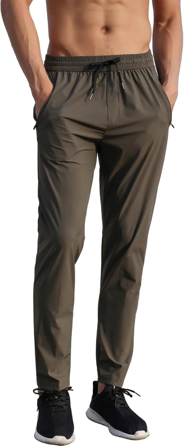 Sweatpants for Men Sport Tapered Cargo Mens Renissance Elastic Waist Coloured Split Flex Baggy Joggers Men Black,Dark