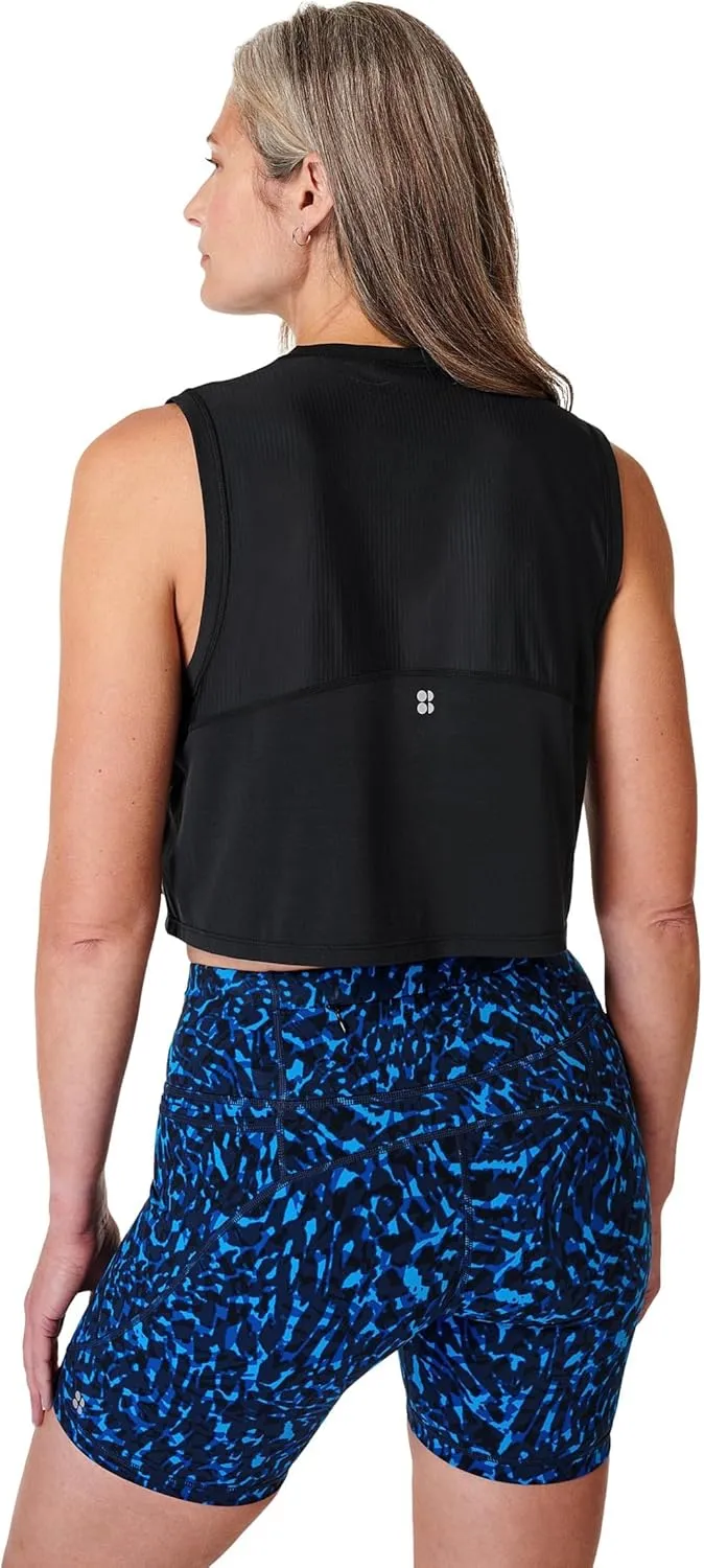 Sweaty Betty Women's Breathe Easy Cropped Crewneck Muscle Wourkout Tank Top