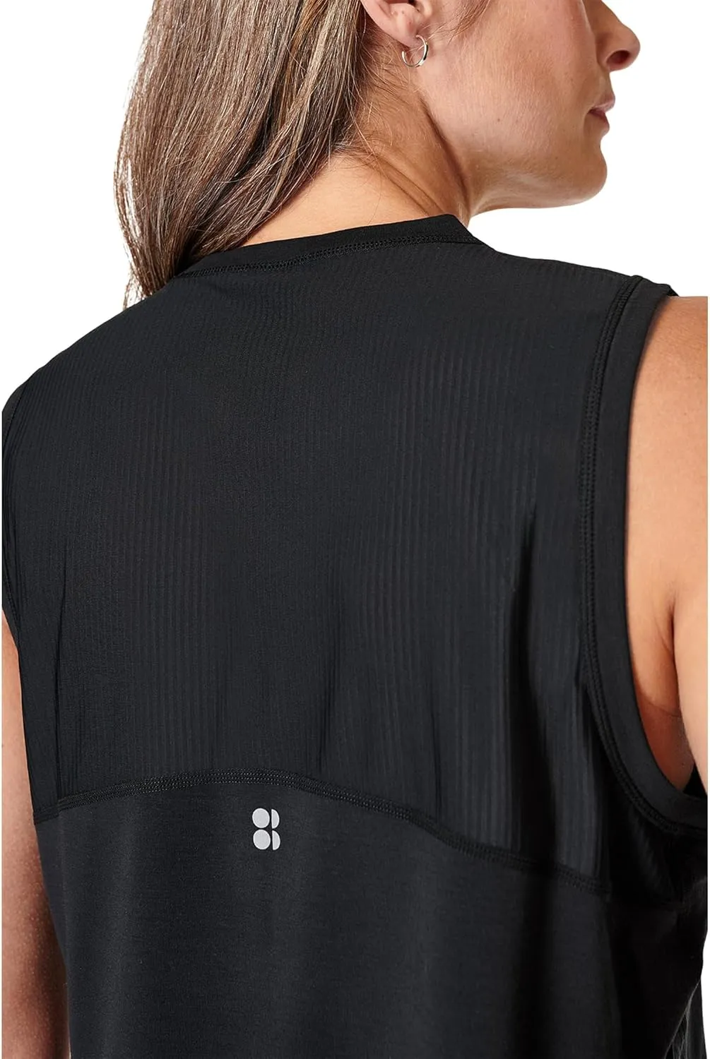 Sweaty Betty Women's Breathe Easy Cropped Crewneck Muscle Wourkout Tank Top