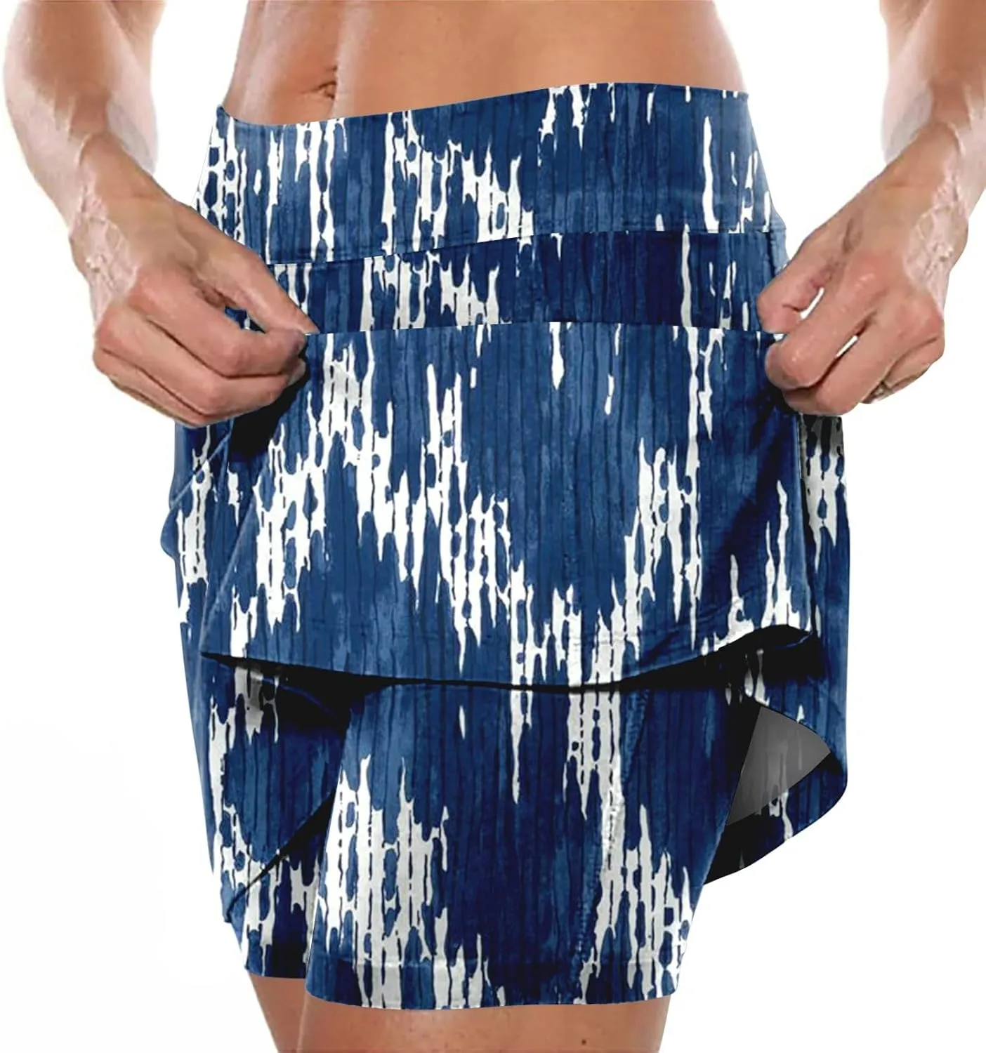 Tennis Mini Skirts for Women Summer Tie Dye Stretch Golf Skorts Lounge Workout 2 in 1 Preepy Short Sports Leggings Plus Size