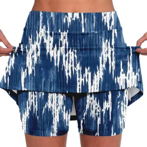 Tennis Mini Skirts for Women Summer Tie Dye Stretch Golf Skorts Lounge Workout 2 in 1 Preepy Short Sports Leggings Plus Size