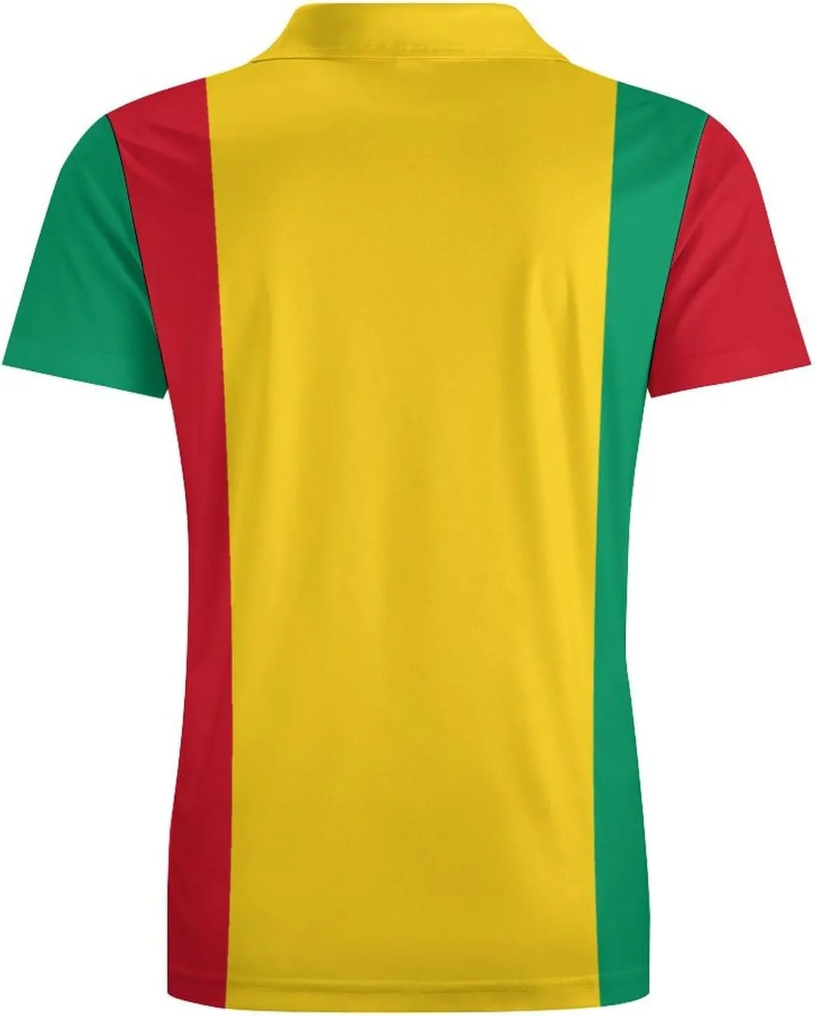 The Republic of Guinea Flag Men's Polo-Shirt Regular-Fit Short Sleeve Sports Quick Dry Golf Tennis T-Shirt