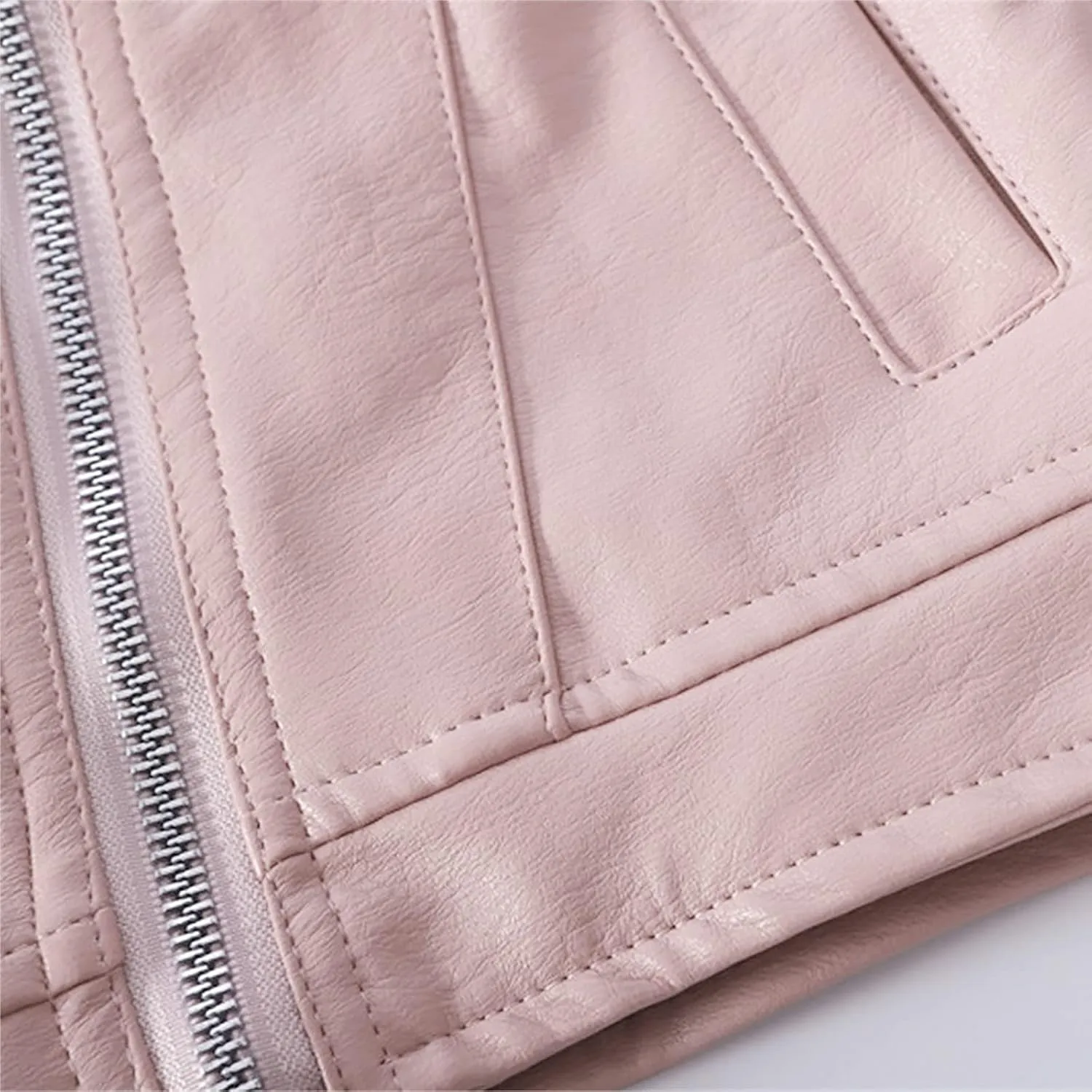 Toddler Boy Girl Motorcycle Faux Leather Jackets Lapel Crop Long Sleeve Button Fall Winter Outerwear Coat