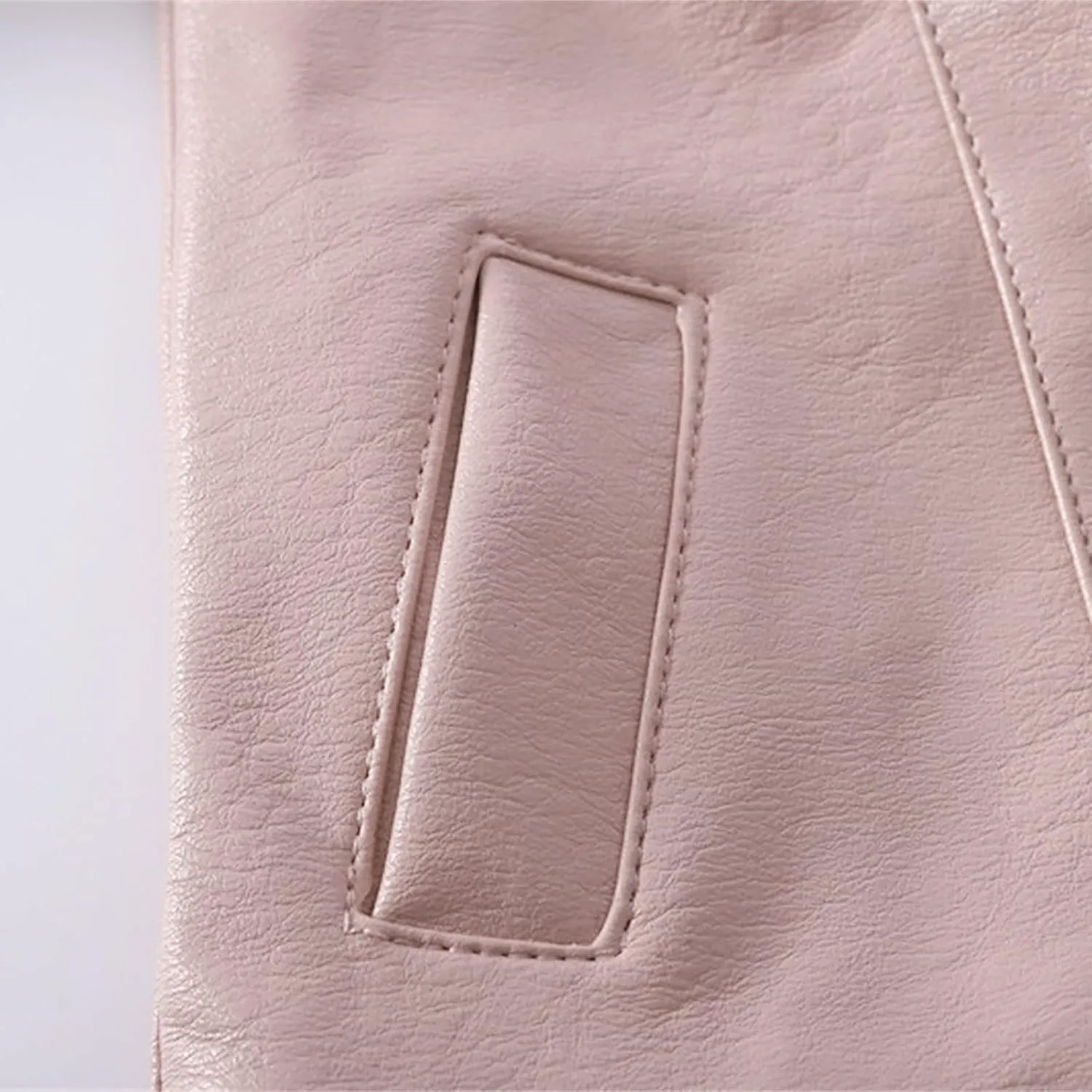 Toddler Boy Girl Motorcycle Faux Leather Jackets Lapel Crop Long Sleeve Button Fall Winter Outerwear Coat