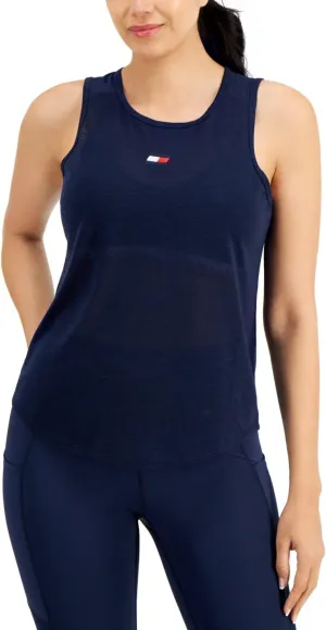 Tommy Hilfiger Sport Womens Fitness Work Out Tank Top Navy XXL