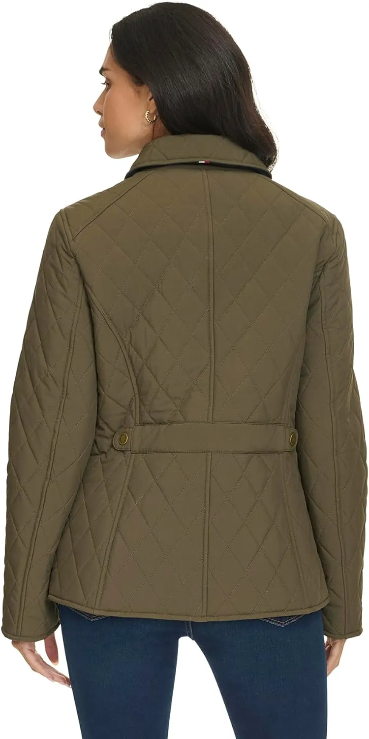 Tommy Hilfiger Womens Quilt Casual Barn Jacket