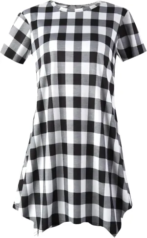 Topdress Women's Loose Fit Swing Shirt Casual Tunic Top for Leggings