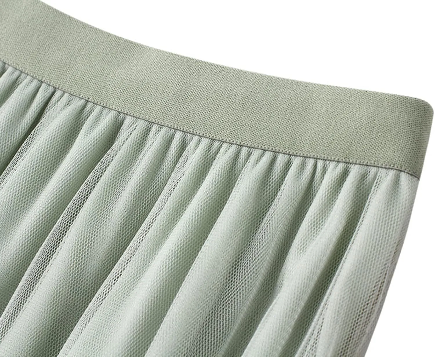 Tulle Skirts for Women 3 Layered Asymmetrical Hem Tulle A-Line Midi Skirt