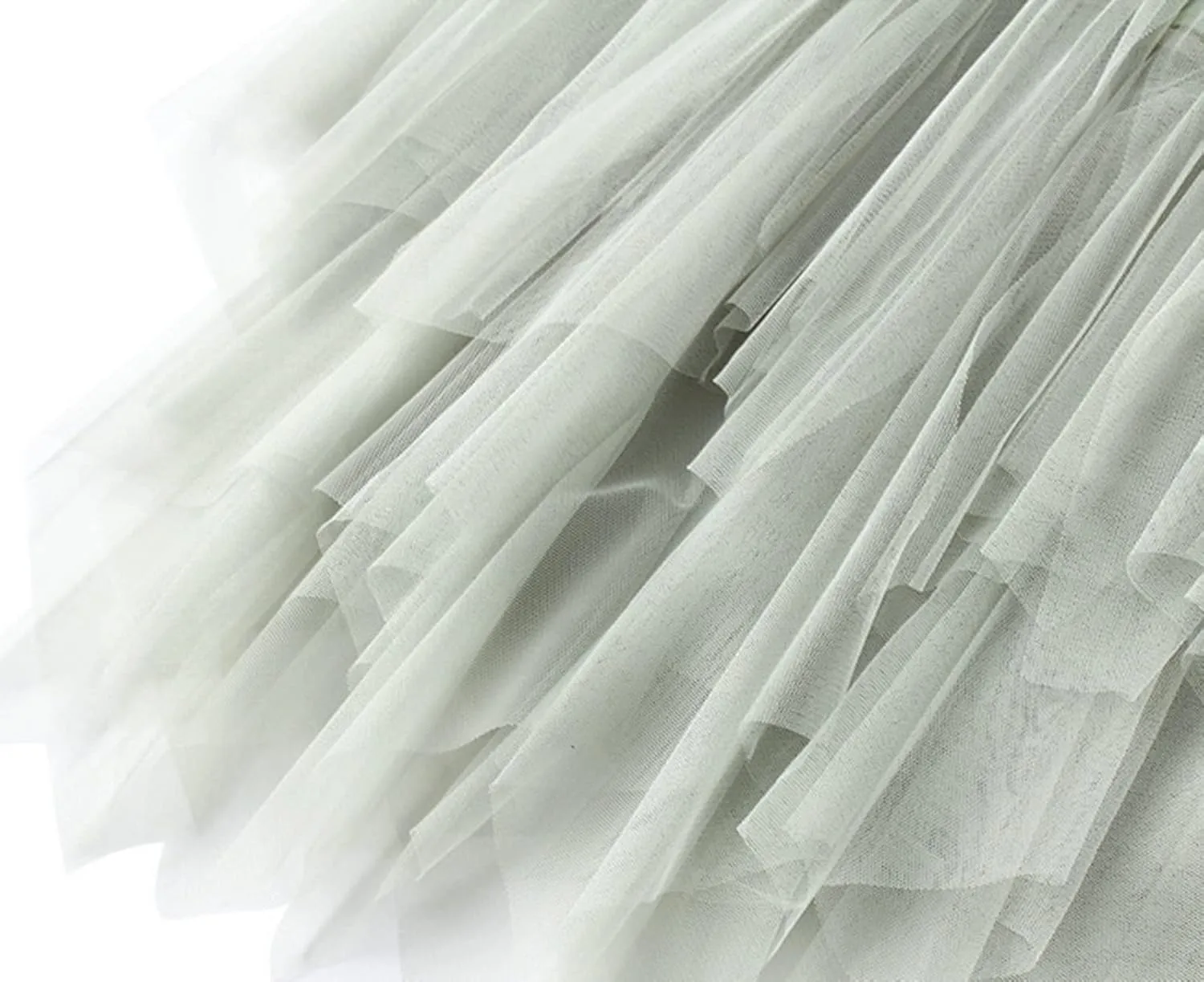 Tulle Skirts for Women 3 Layered Asymmetrical Hem Tulle A-Line Midi Skirt