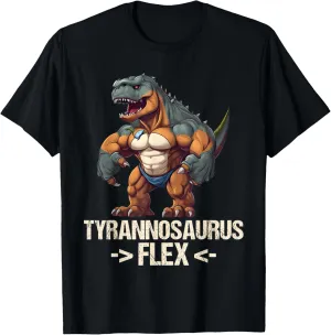 Tyrannosaurus Flex Fitness Gym Bodybuilding funny Workout T-Shirt