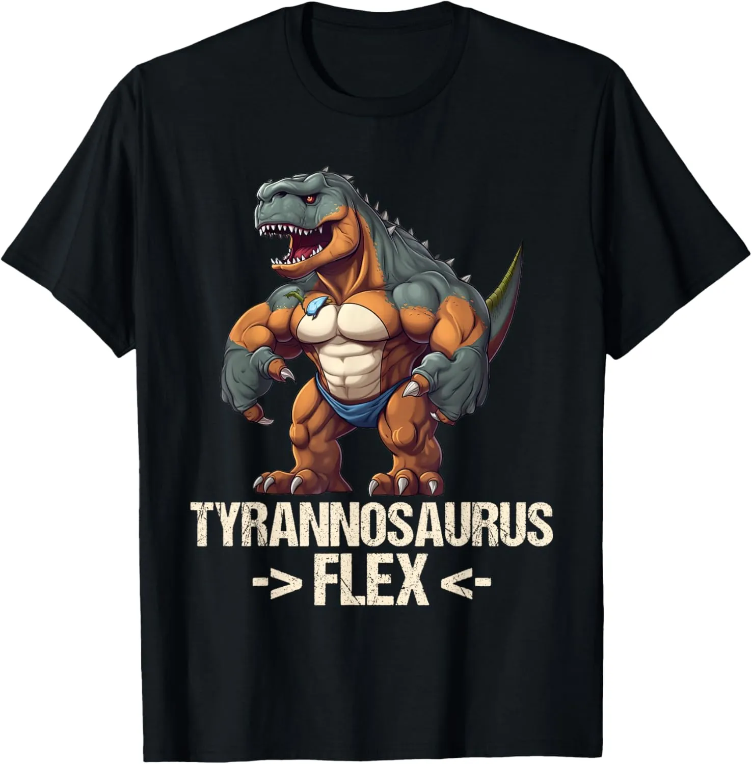 Tyrannosaurus Flex Fitness Gym Bodybuilding funny Workout T-Shirt