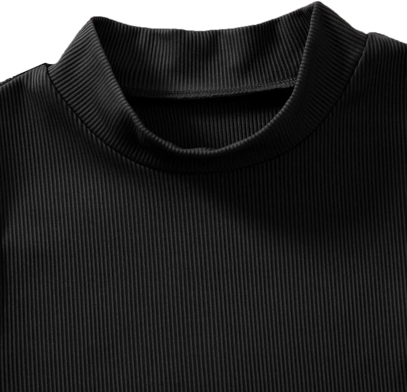 Verdusa Women's Basic Sleeveless Mock Neck Rib Knit Tank Crop Top