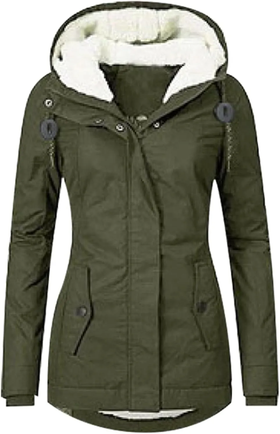 Warm Warmth Tops Padded Jacket for Women Fur Collar Puffer Jacket Cardigans Tops Fall Comfort Zip Up Heated Jacket