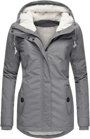 Warm Warmth Tops Padded Jacket for Women Fur Collar Puffer Jacket Cardigans Tops Fall Comfort Zip Up Heated Jacket