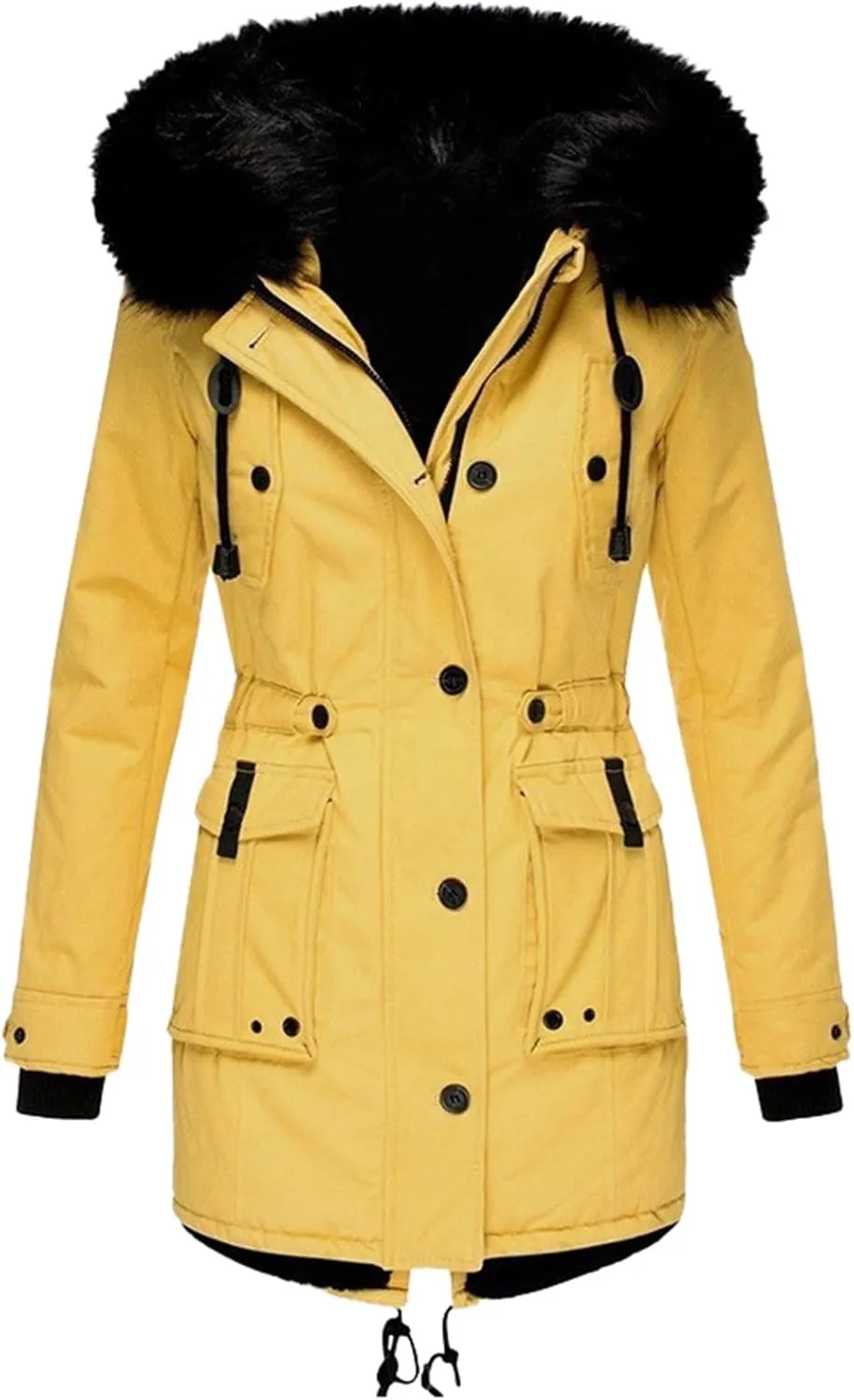 Warm Warmth Tops Padded Jacket for Women Fur Collar Puffer Jacket Cardigans Tops Fall Comfort Zip Up Heated Jacket