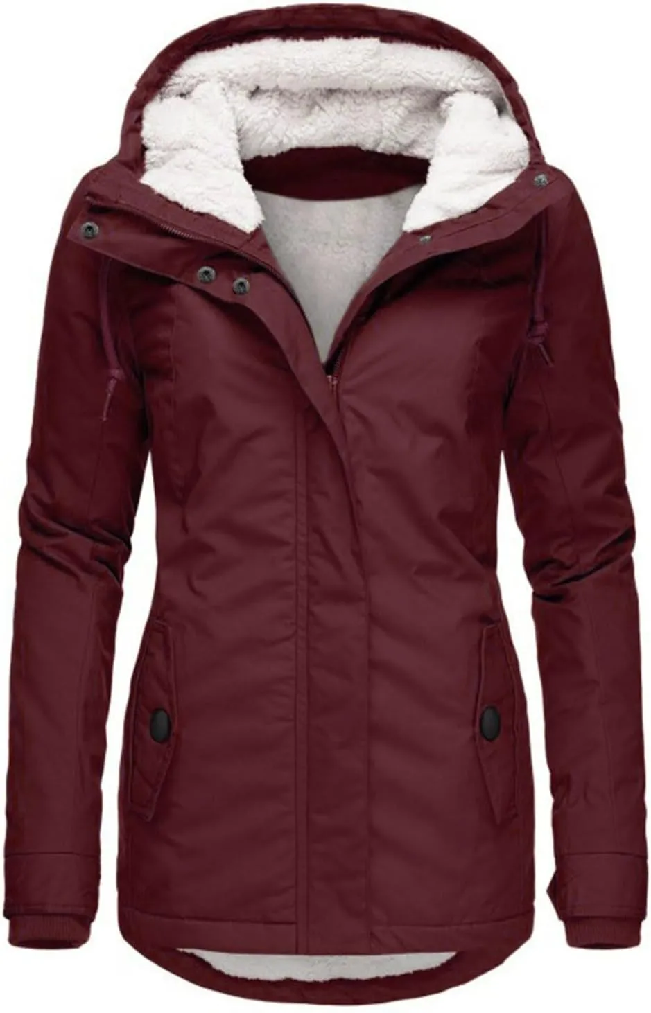 Windbreaker Cardigans Tops Windbreaker Jackets for Wowomen Fuzzy Quilted Jackets Padded Jacket Winter Coat Fall Cozy