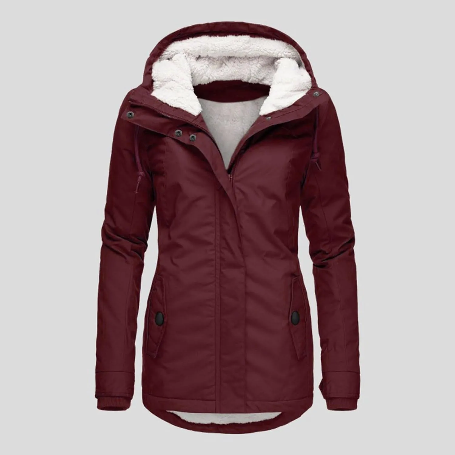Windbreaker Cardigans Tops Windbreaker Jackets for Wowomen Fuzzy Quilted Jackets Padded Jacket Winter Coat Fall Cozy