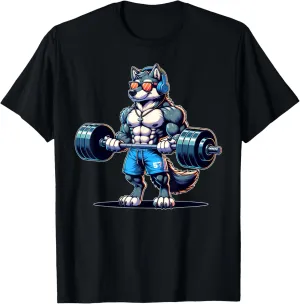 Wolf Funny Gym Weightlifting Bodybuilder Fitness Workout T-Shirt