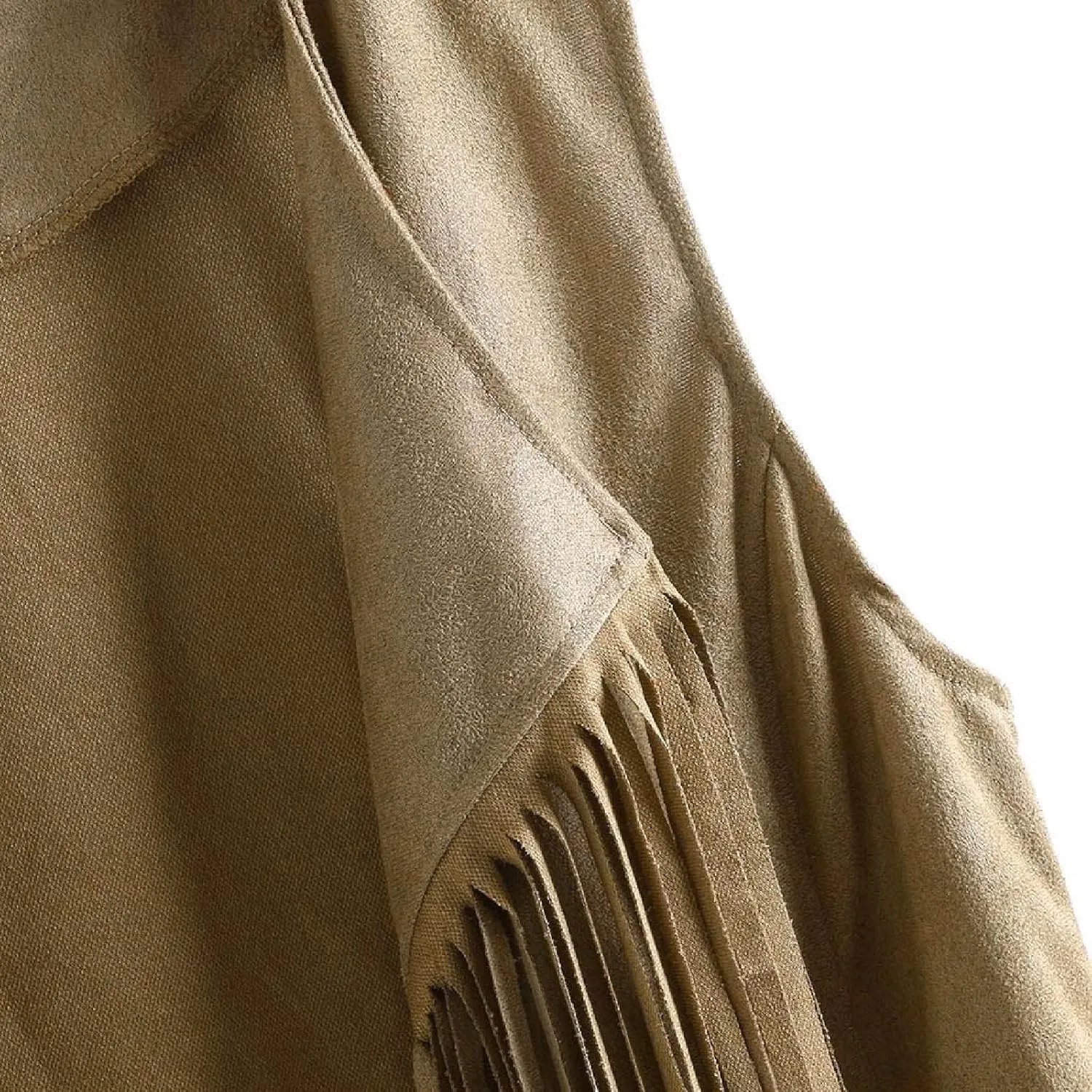 Women Fringe Vest 70S Hippie Faux Suede Open-Front Vintage Vest Sleeveless Tassel Cardigan Waistcoat Western Jacket