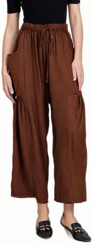Women Linen Baggy Harem Pants Summer Drawstring Casual Beach Pant 2025 Vacation Wide Leg Lounge Trousers with Pockets