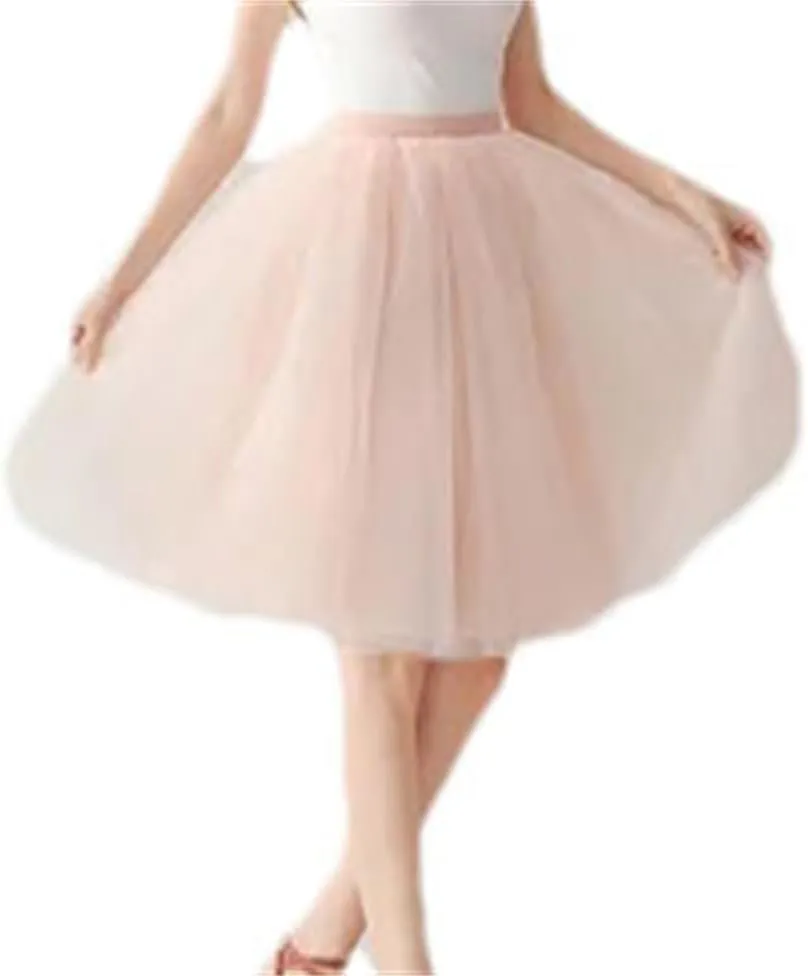 Women Pleated Skirt Sexy Midi Tulle Slight Strech High Waist Skirt
