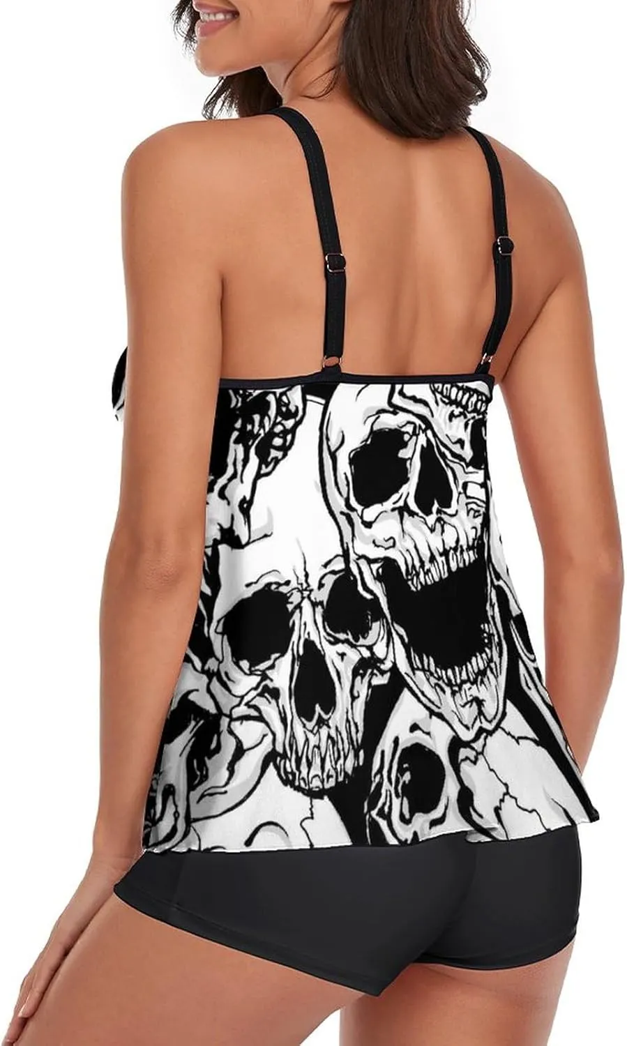 Women's Bikini Two Piece Bathing Suits Swim Tank Top with Boyshorts